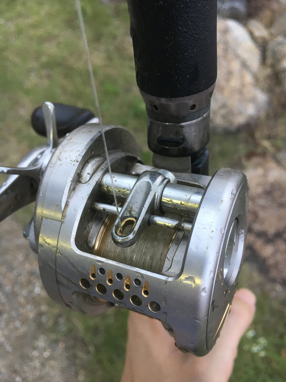 水が汚いと釣具も汚れる